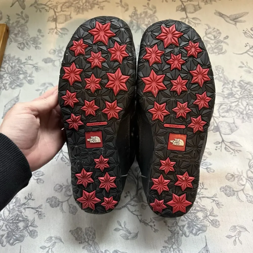 The North Face Primaloft Icepick Sole Goose Down Black Snow Boots Shoes Women 8